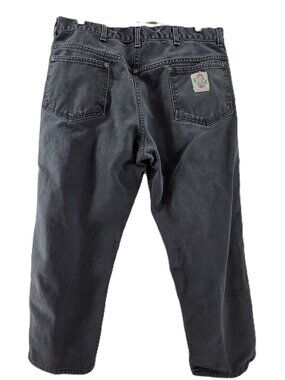 Key Jeans Mens 40x30 Black Vintage Made USA Work 36x28 Logger Heavy Denim